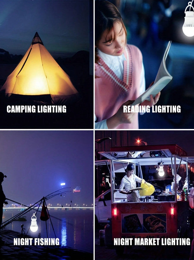 Portable LED Camping Lantern with USB Power - Compact Reading & Outdoor Light