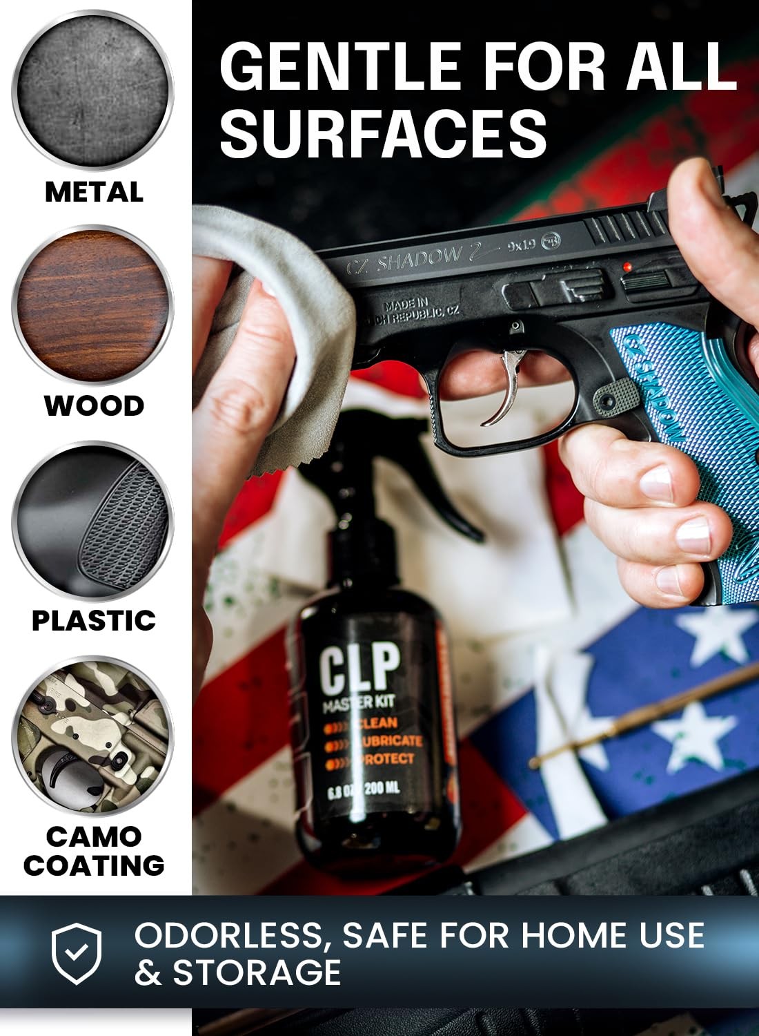 Gun Cleaning Oil Kit 3-in-1 Lubricates, Cleans & Protects - 6.8 Oz Spray