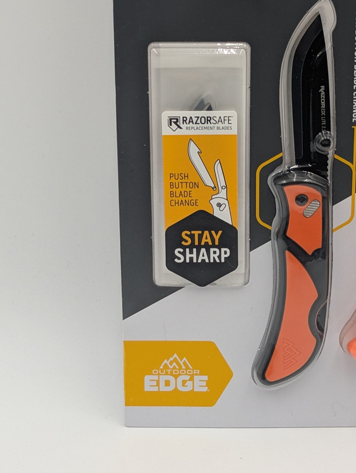 Outdoor Edge Razor EDC Lite 2.5-Inch Knife & Game Shears Set Orange