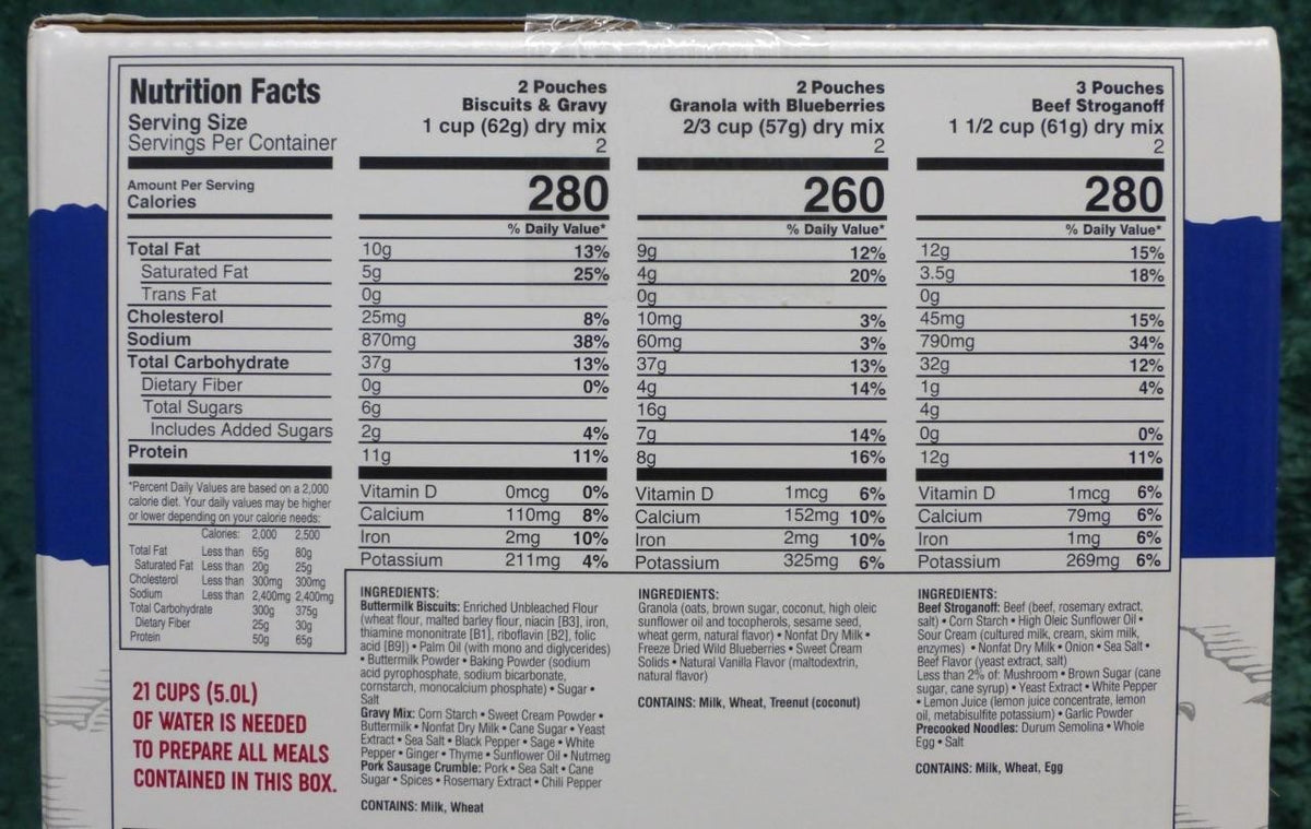 Emergency Freeze Dried Meal Kit - 26 Servings Survival Food with Long Shelf Life