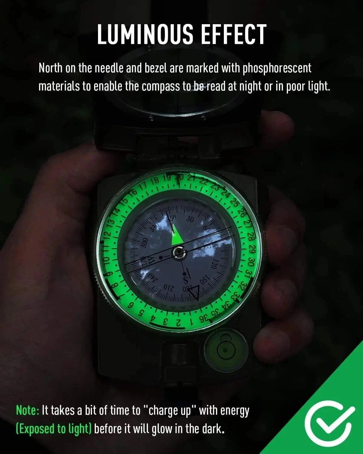 Waterproof Military Compass AF-4580 for Camping Hiking Navigation
