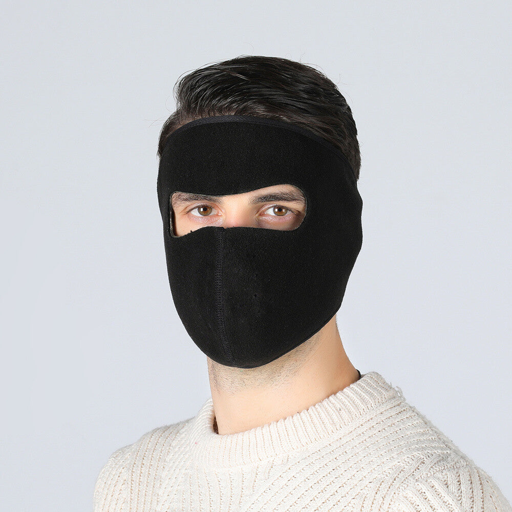Winter Fleece Motorcycle Face Mask - Breathable Windproof Ski Mask for Cold Weather