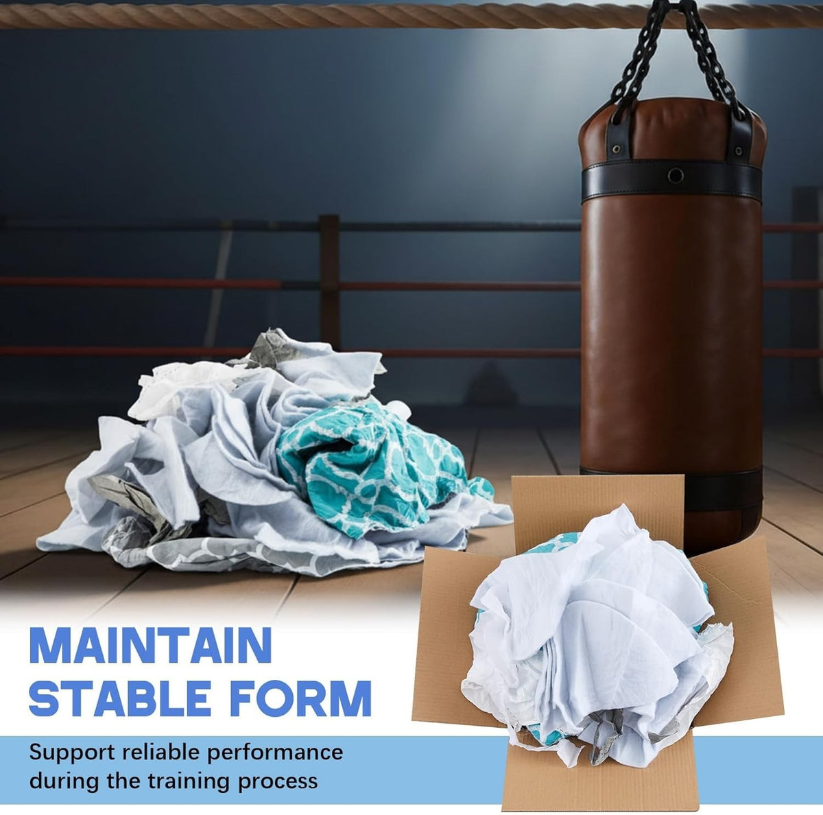 8 lb Boxing Punching Bag Filler Shredded Textile Fabric Refill