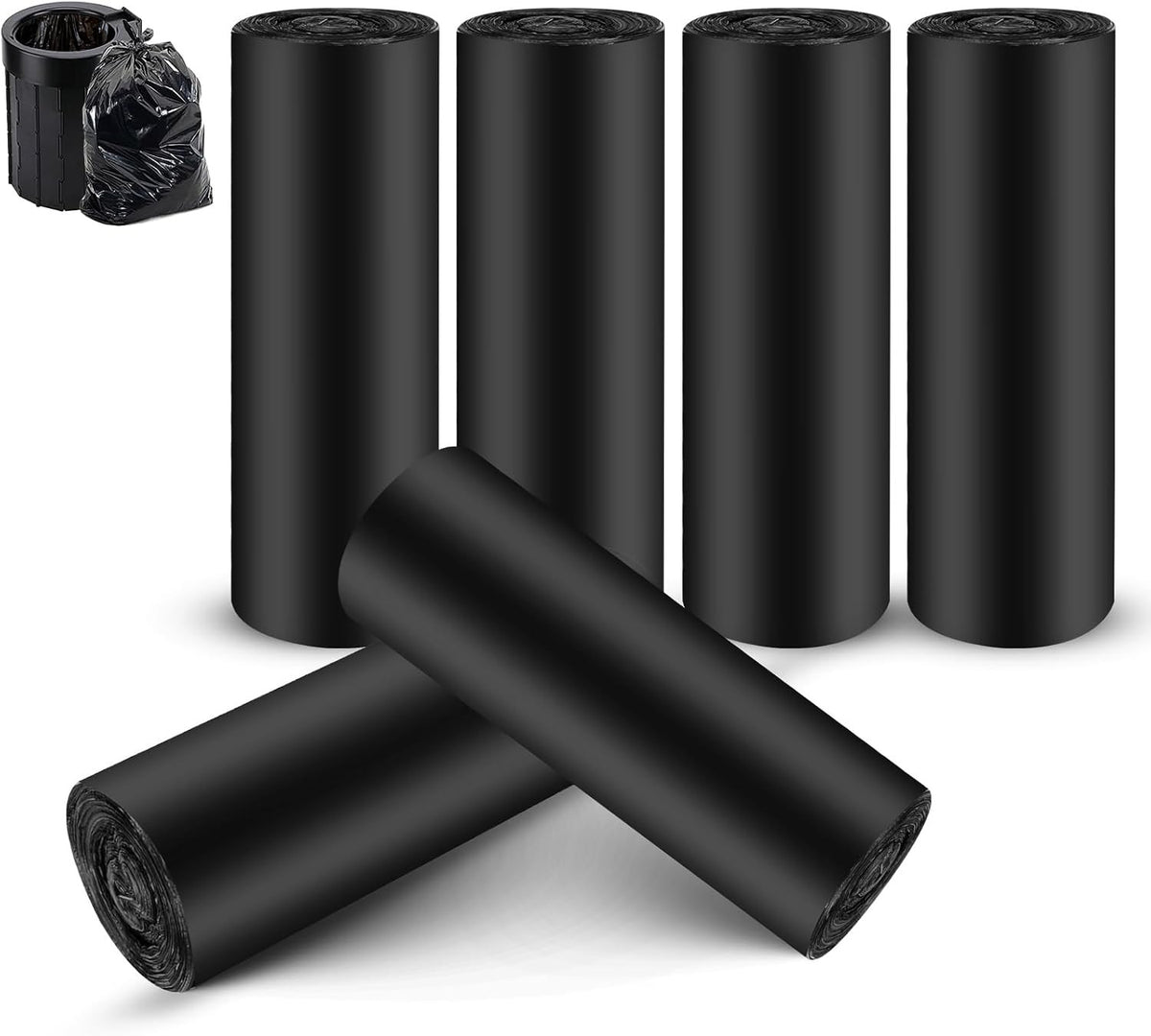 Camping Toilet Bags 30L Heavy Duty Waste Liners - 120 Pack Black