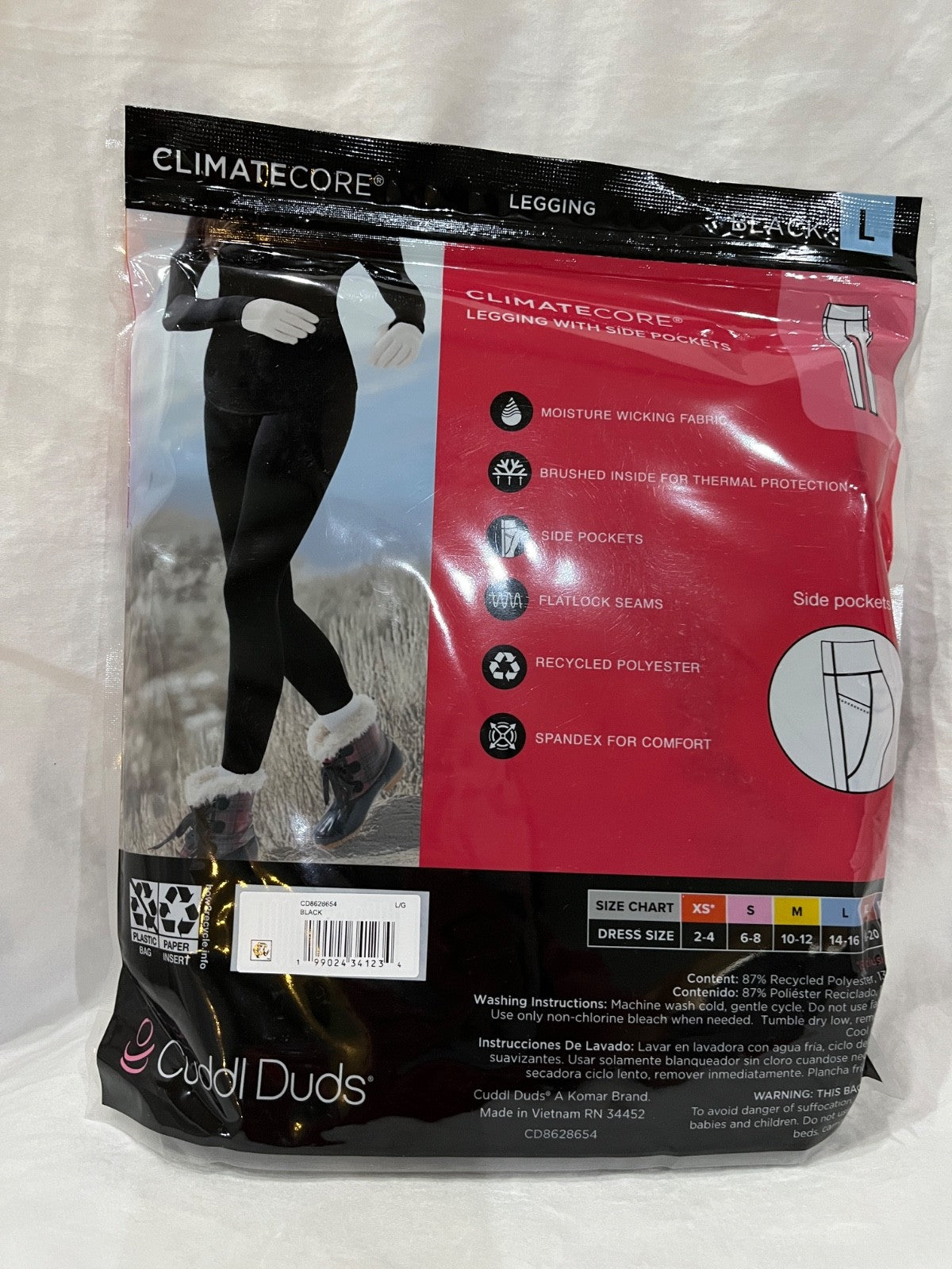 Women's ClimateCore Baselayer Leggings - Black, Multiple Sizes