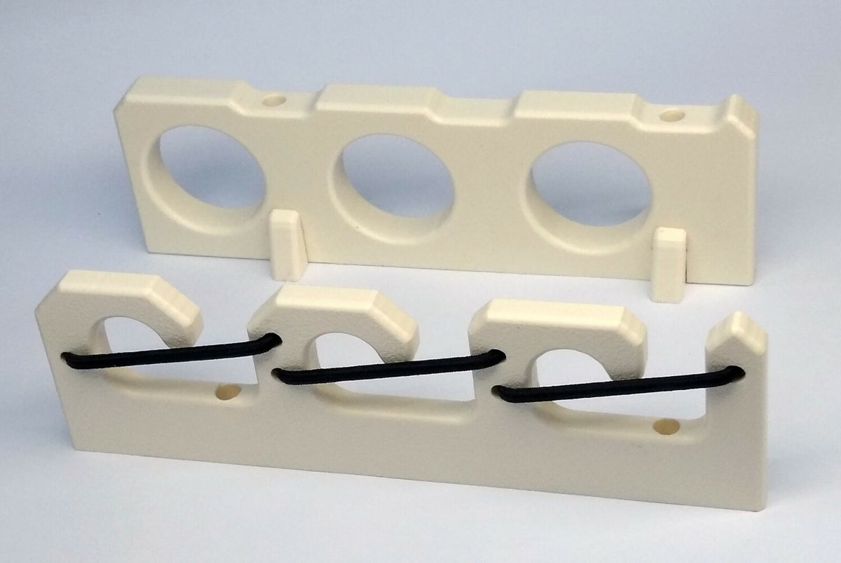 Marine Fishing Rod Holder Wall Rack with Bungee Lock for Boats - Seafoam White