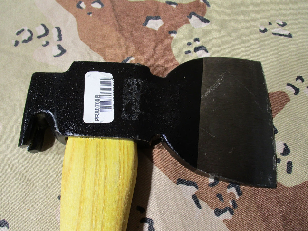 Camping Hatchet with Steel Head and Wooden Handle - Survival Axe, Hammer & Nail Puller