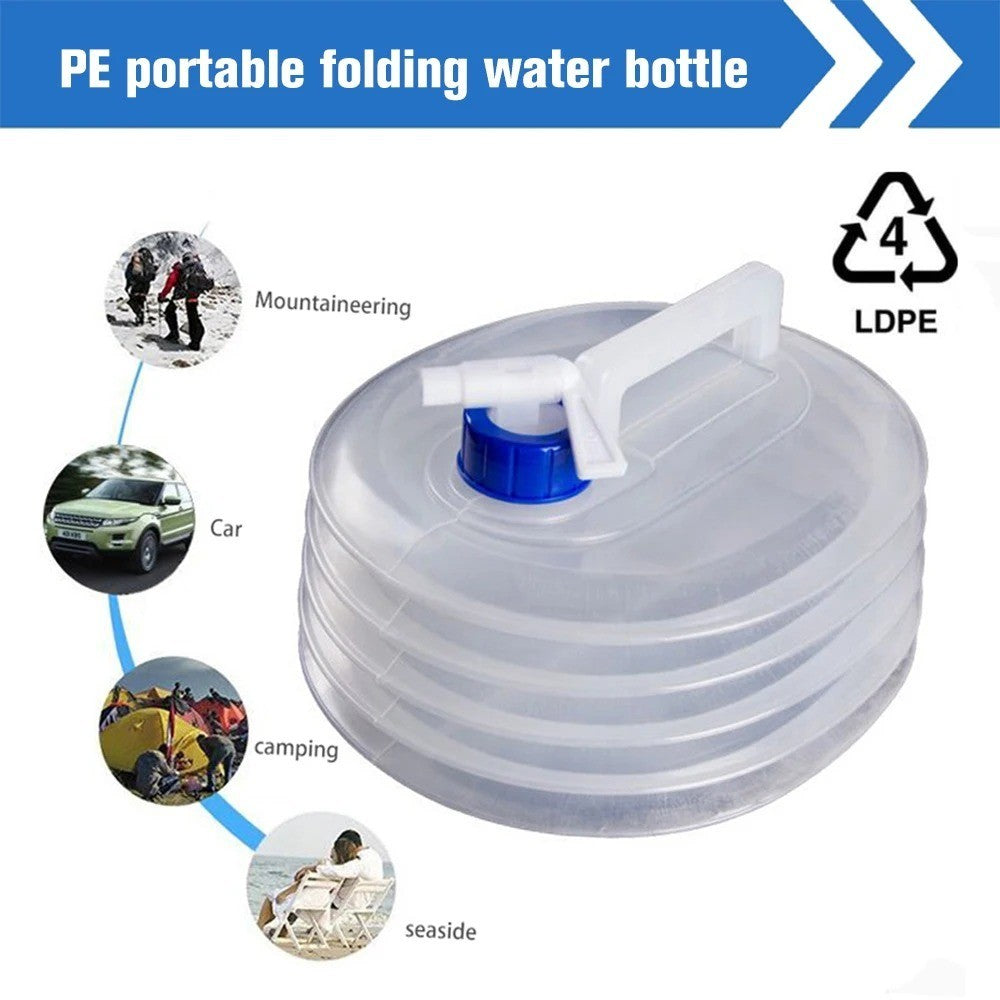 Portable Collapsible Water Bucket for Camping Outdoor Hiking 3L-15L