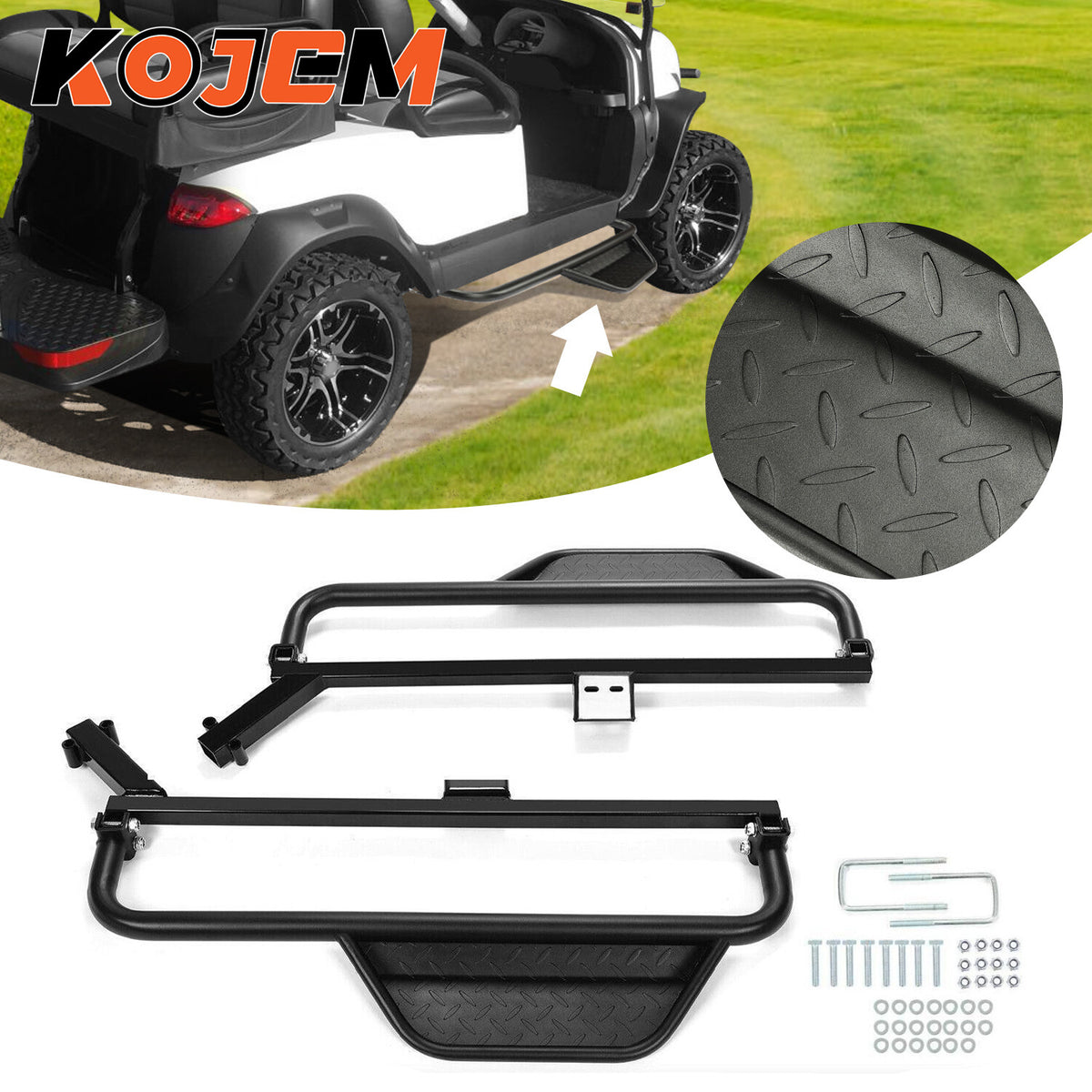 Club Car Onward Nerf Bars Running Boards Side Step 2018-2019