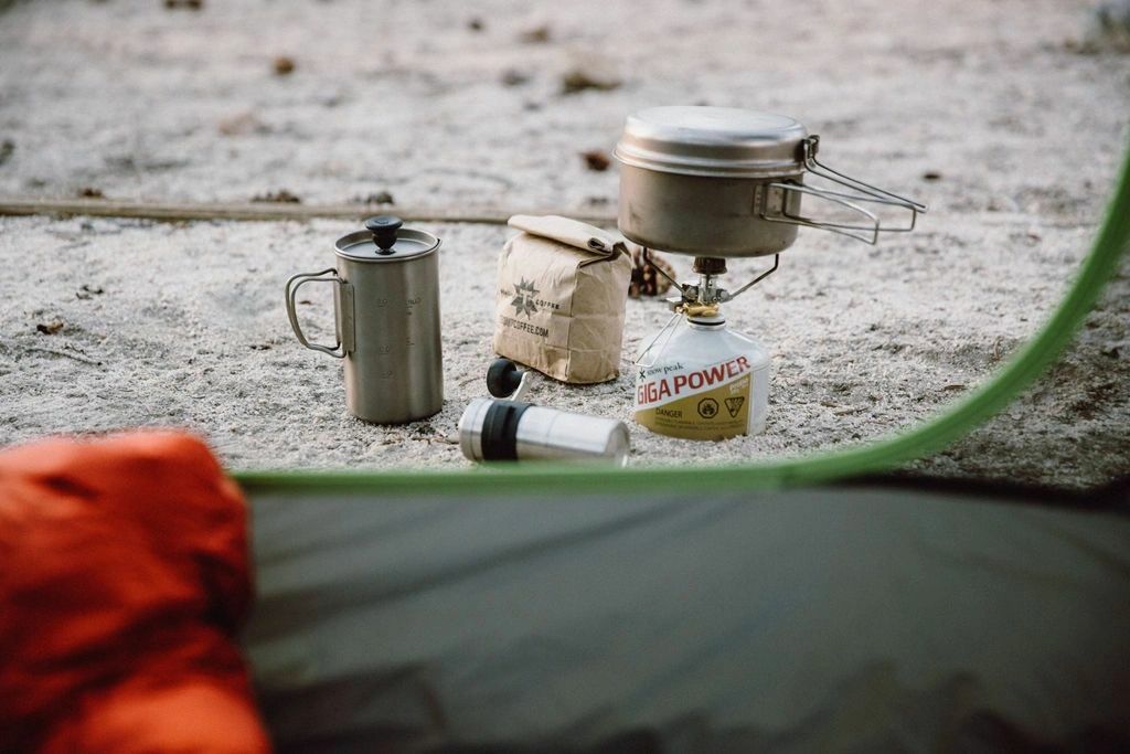 Titanium French Press Coffee Maker - Camping & Travel Coffee Brewer CS-111