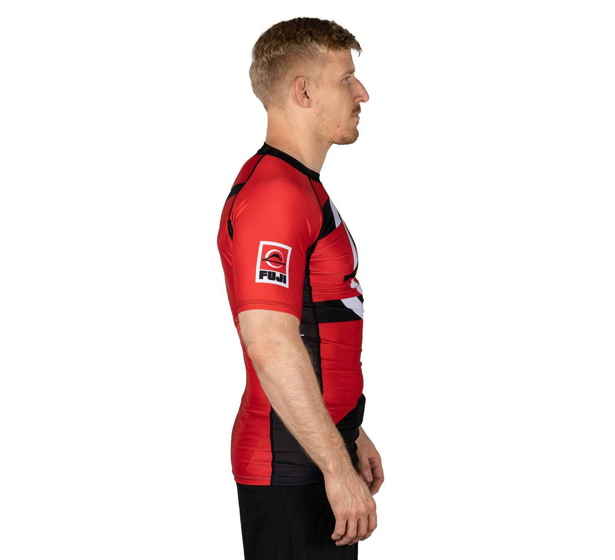 MMA Rashguard Short Sleeve Compression Shirt for BJJ & Training - Red