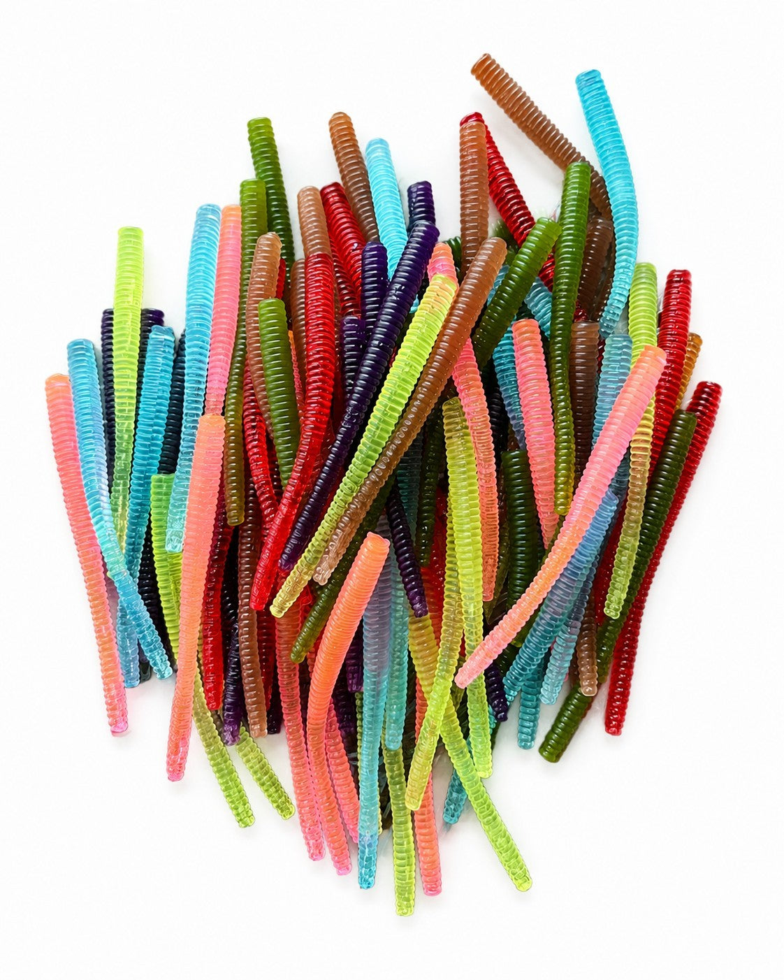 105 Ct Soft Plastic Trout Worms Variety Pack - Fishing Baits for Panfish & Crappie