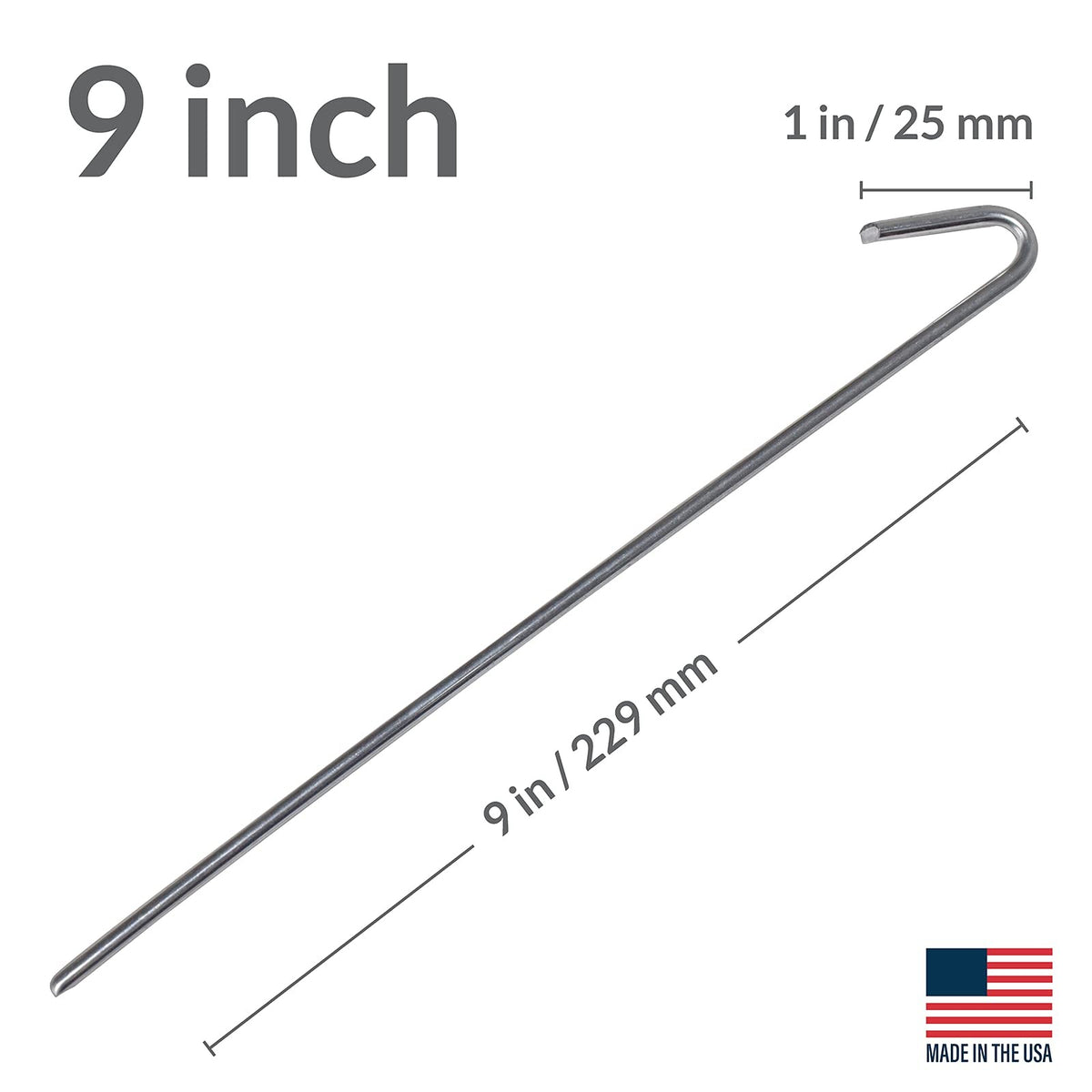 30 Pack Metal Tent Stakes Garden Edging Fence Hooks for Outdoors