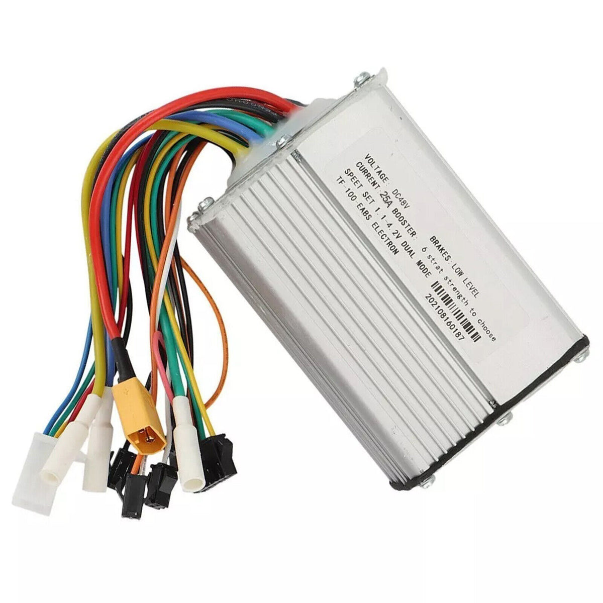 48V 25A 1200W Brushless Motor Controller for Electric Scooter with LCD Display and 6-Pin Cable