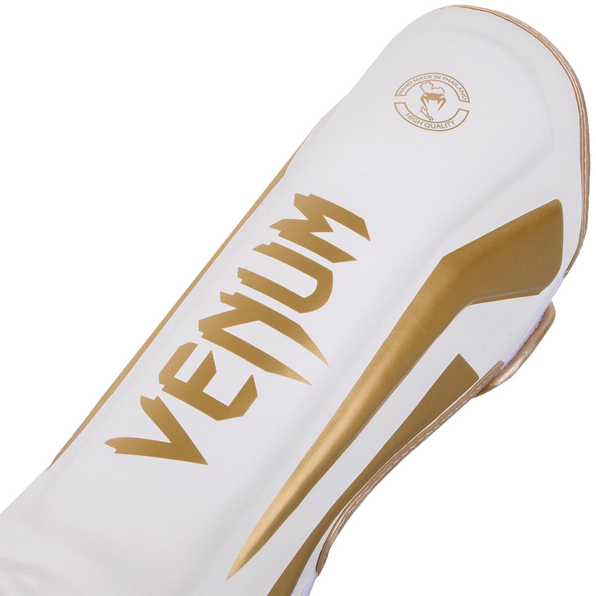 Lightweight Shin Guards with Hook and Loop Closure - White Gold, Multiple Sizes