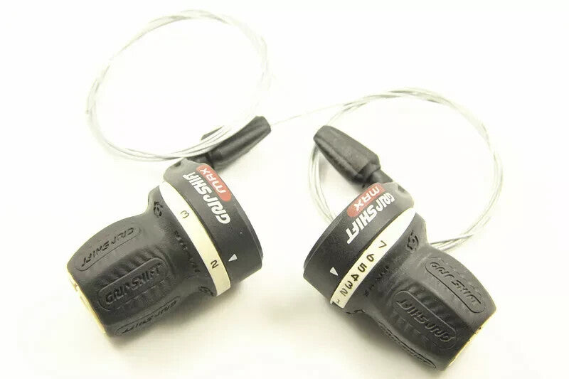 Shimano & SRAM Grip Shift Bicycle Gear Shifter Set 3x7 Twist Handlebar