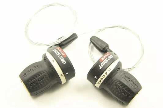 Shimano & SRAM Grip Shift Bicycle Gear Shifter Set 3x7 Twist Handlebar