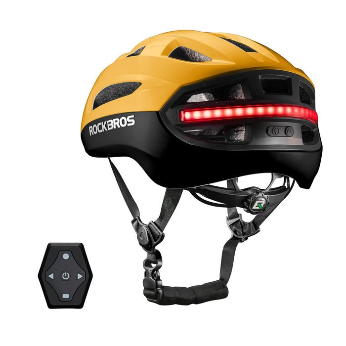 Adult Bike Helmet with USB Rechargeable LED Front & Rear Lights - Lightweight & Breathable Safety Gear