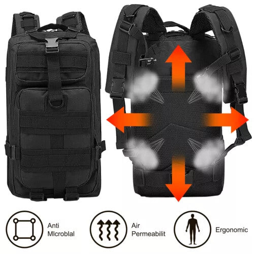 30L Military Tactical Backpack Waterproof Hiking Rucksack Travel Bag