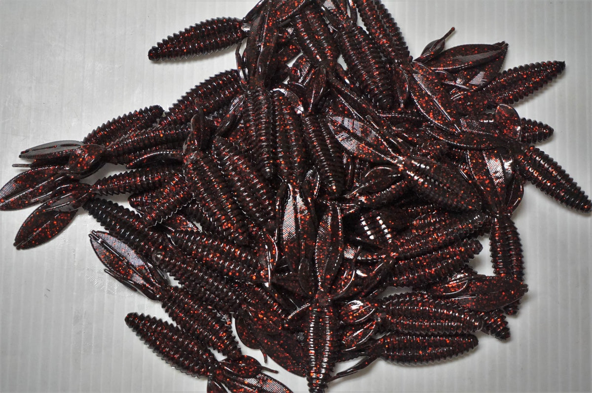 Soft Plastic Bass Fishing Baits - 50 3.5" Beaver Bug Lures in Multiple Colors