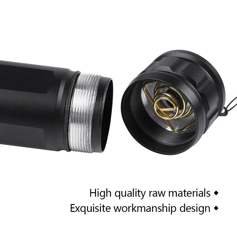 High Power 350,000LM LED Tactical Flashlight Rechargeable Zoom Torch