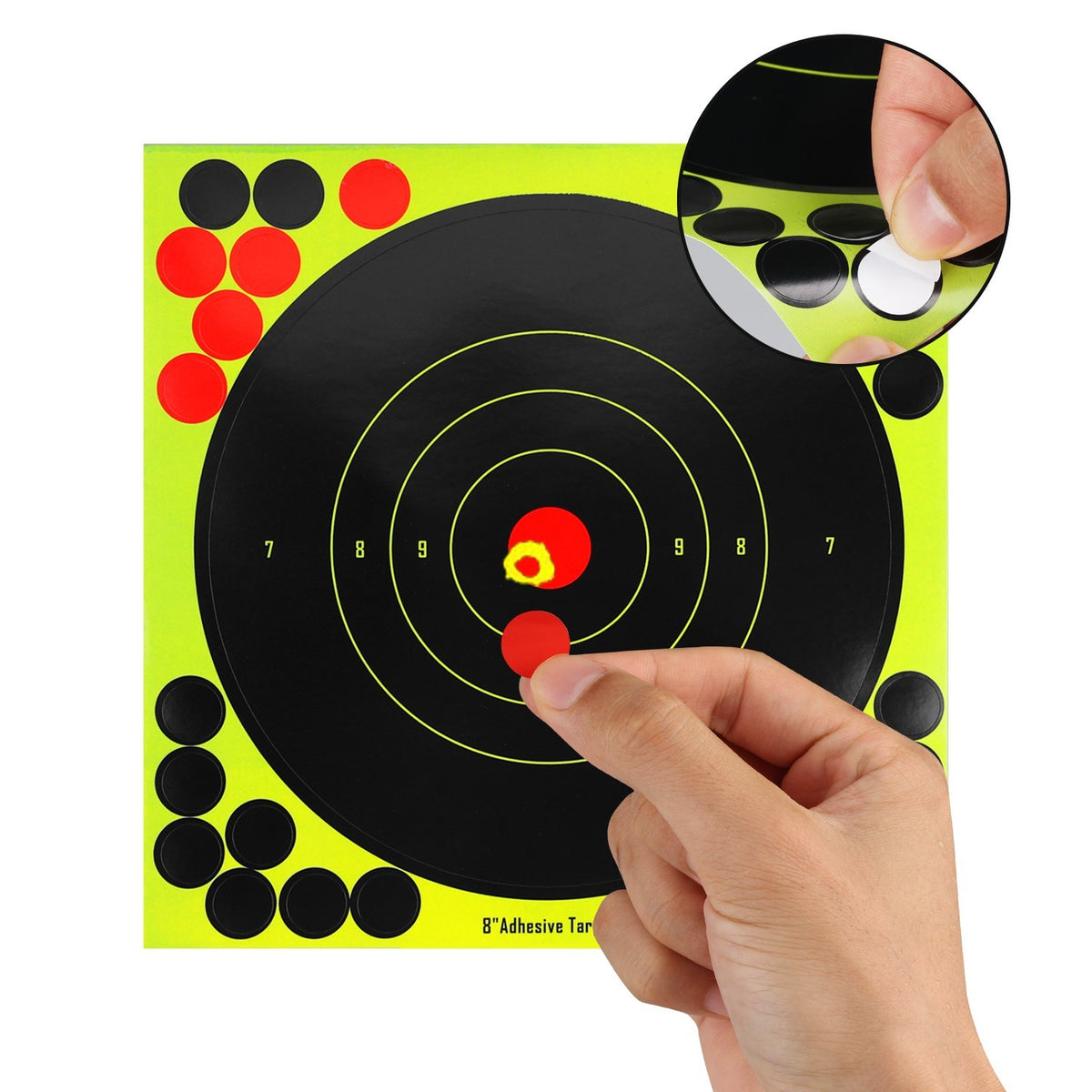 Reactive Shooting Targets Paper for Rifle and Gun Practice, 50 or 100 Pack