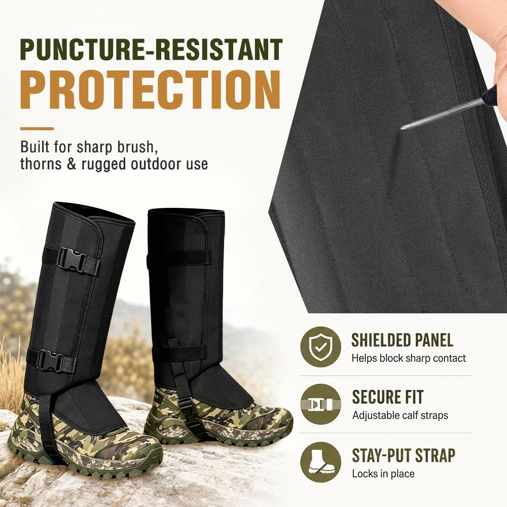 Reptile Snake Gaiter & Cut-Resistant Gloves Protection Set