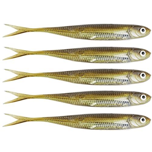 5X Soft Plastic Swimbaits Paddle Tail Shad Fishing Lures for Bass and Trout