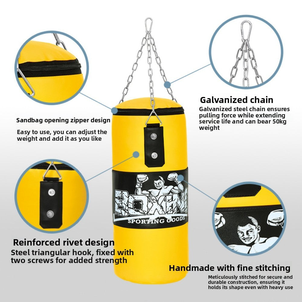 Boxing MMA Training Gloves Set with Chain and Heavy Duty Punching Bag