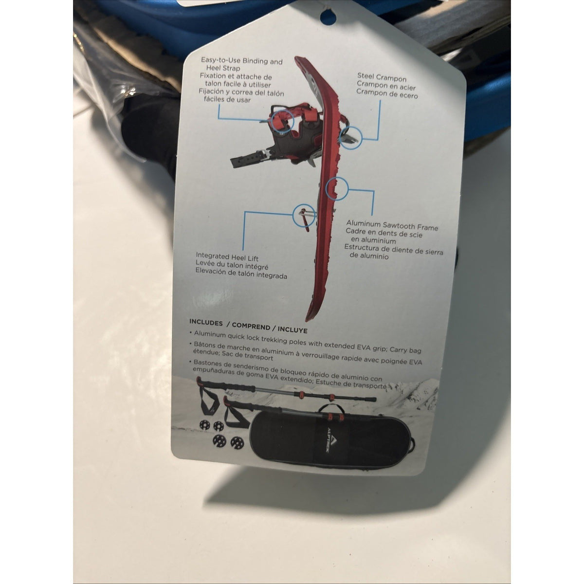 Pro Snowshoe Kit with Sawtooth Grip Poles and Carry Bag - New