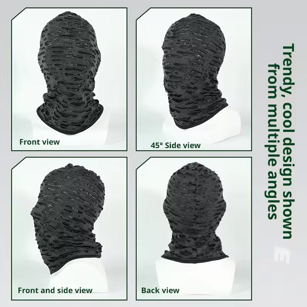 Full Face Mask Halloween Masquerade Mesh Cosplay Hood Unisex Costume Accessory