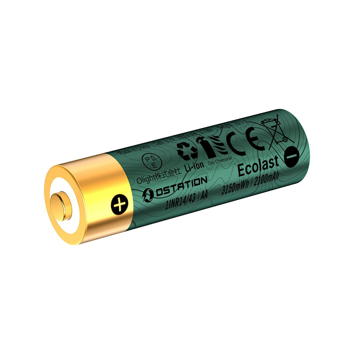 Rechargeable AA Lithium-ion Battery 2100mAh 1.5V Pack of 4
