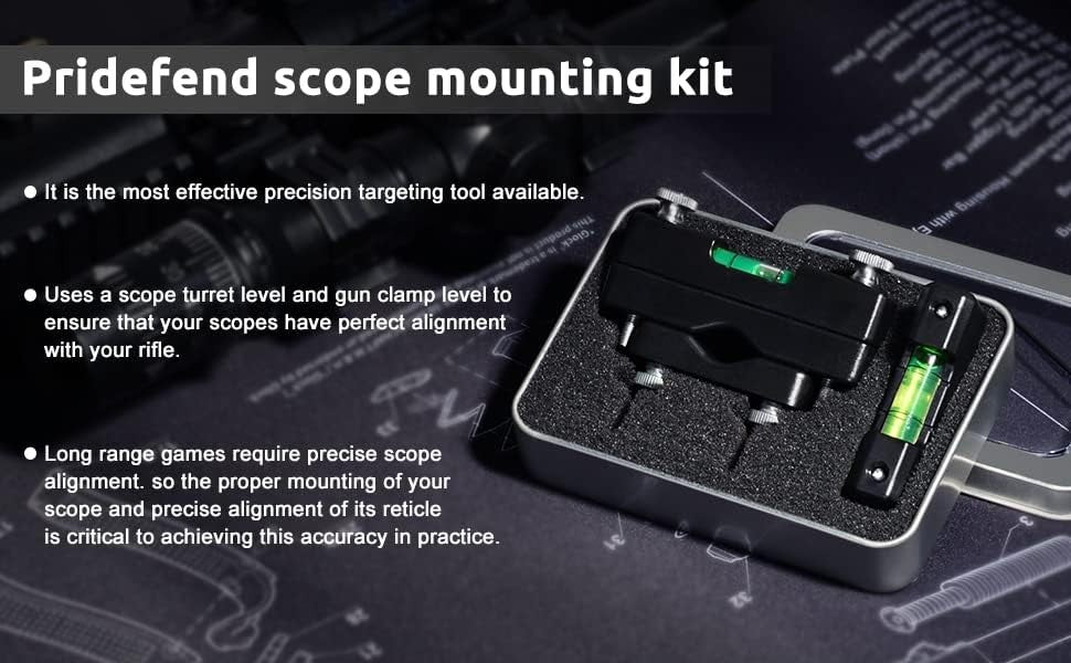 Precision Bubble Level Scope Mounting Kit for Rifle Alignment