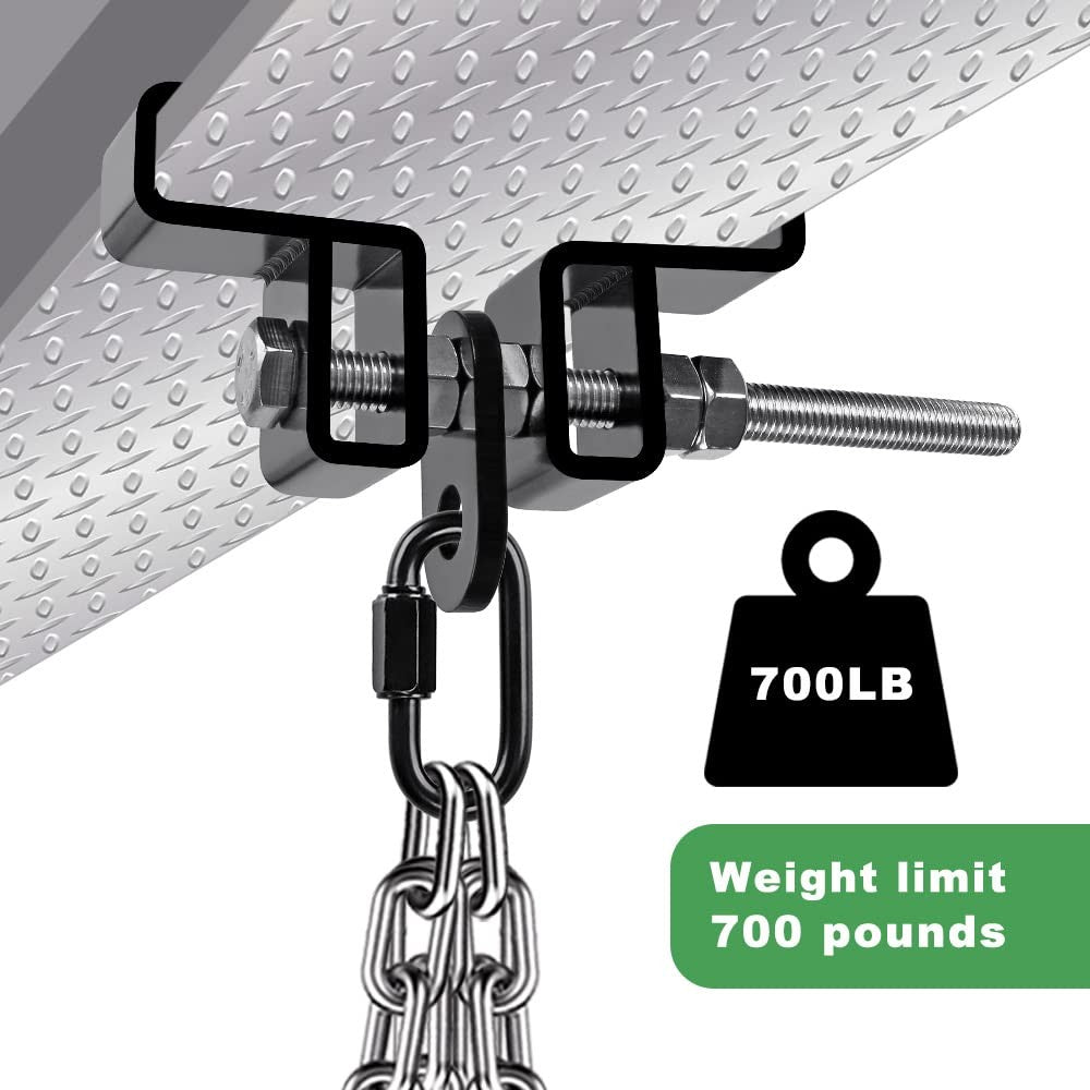 Heavy Duty Steel Beam Clamp for Punching Bag Mounting - MMA & Boxing Training Equipment