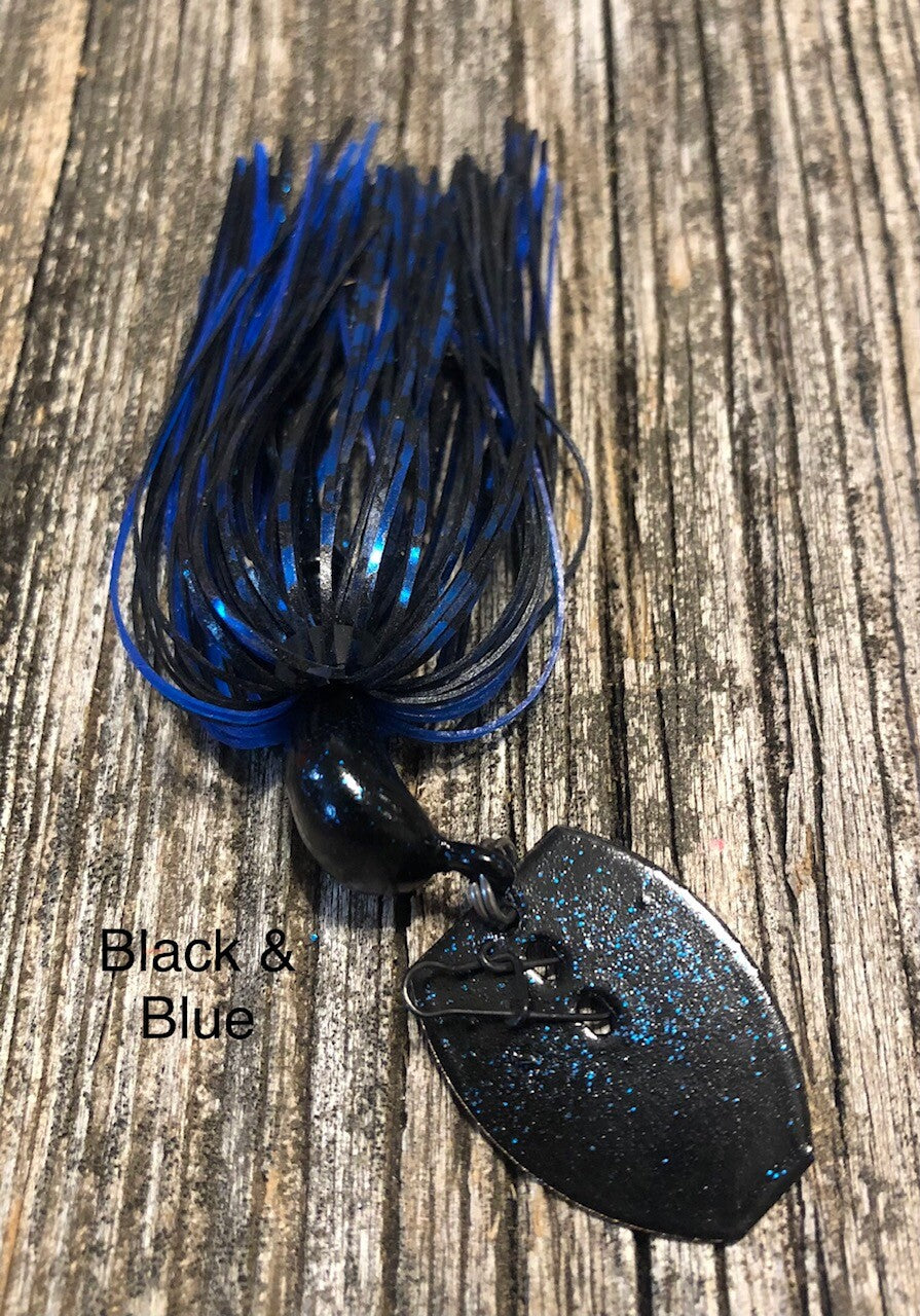 Custom Vibrating Bladed Jigs for Bass Fishing - Multiple Colors & Weights