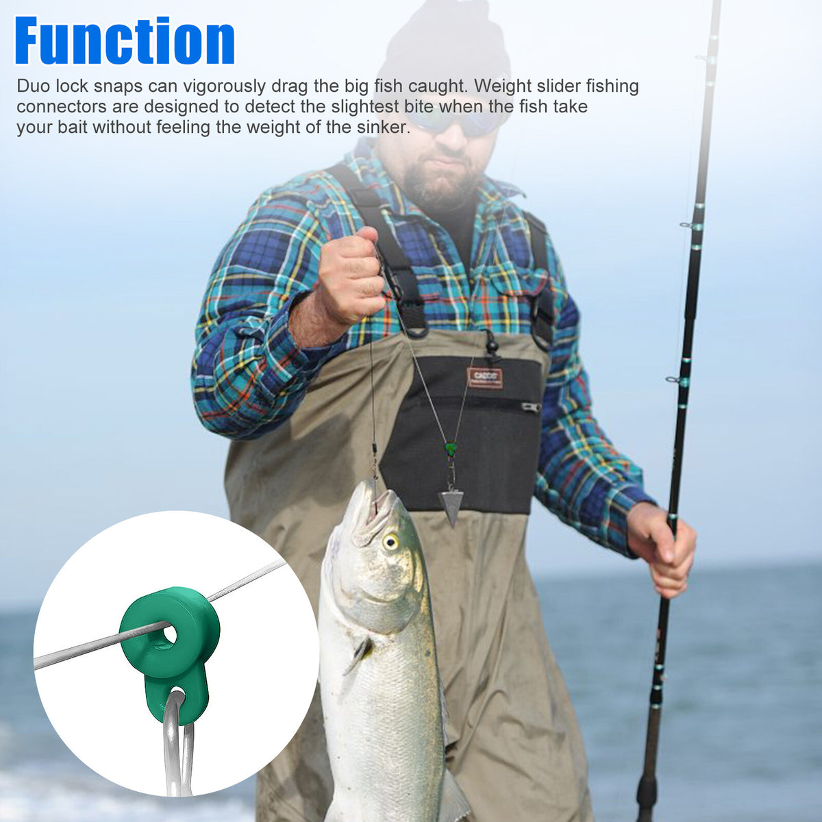 Heavy Duty Fishing Sinker Slides Stainless Steel Line Finders 50-100 Pcs
