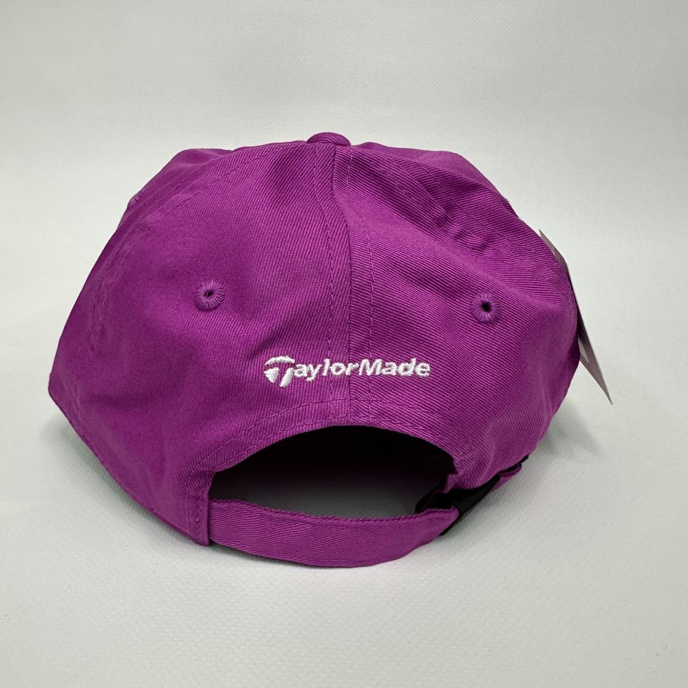 Women's Pink Adjustable Golf Hat with UV Protection - Rear Logo