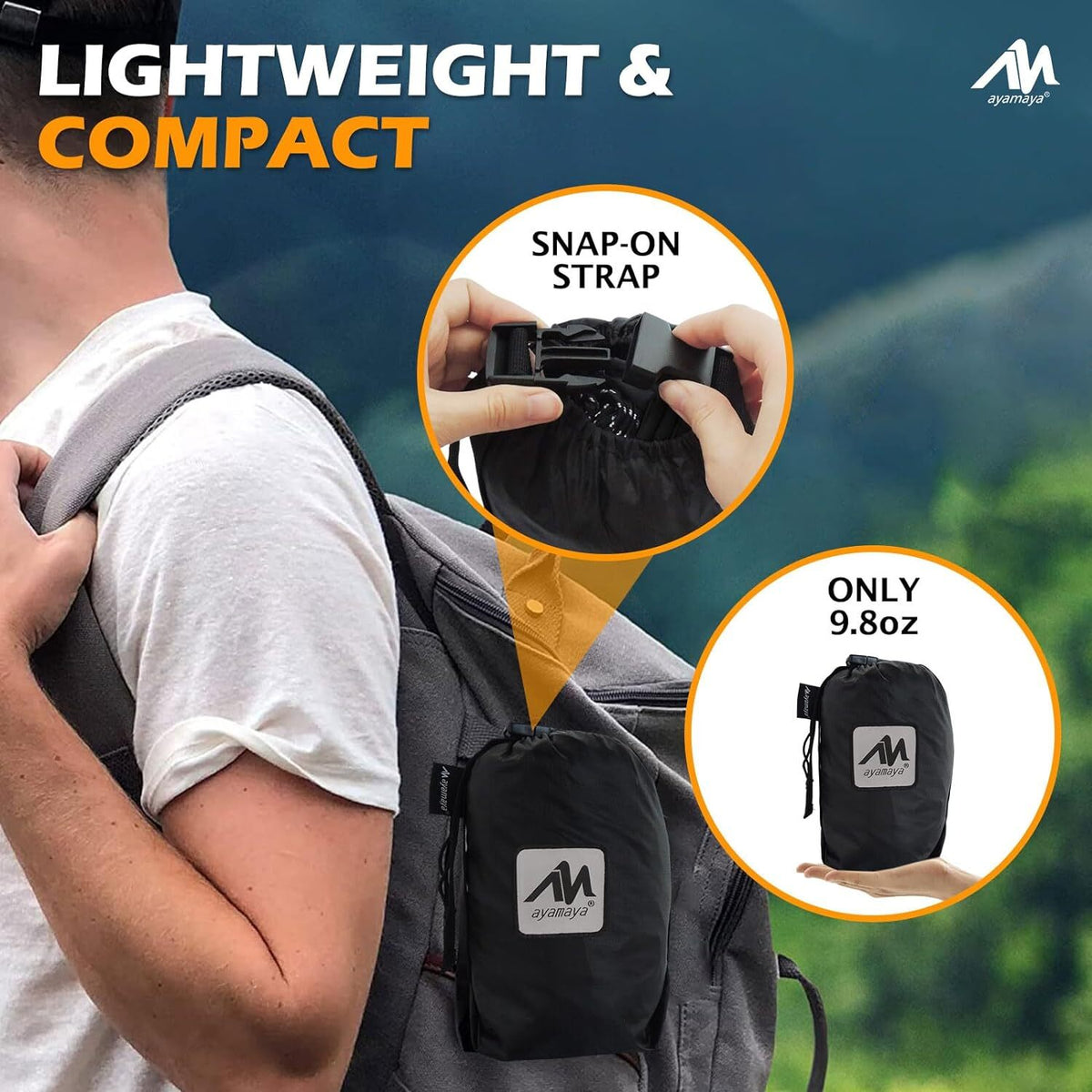 Portable Hammock Mosquito Net with Double Zippers - Lightweight Mesh Cover