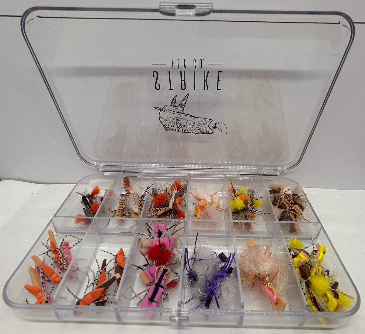48-Piece Fly Fishing Flies Assortment with Fly Box - Terrestrial Pattern Set