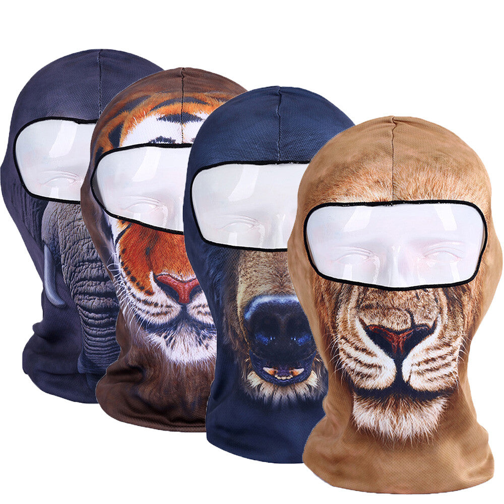 3D Animal Face Mask Balaclava for Halloween Cycling Motorcycle Skiing