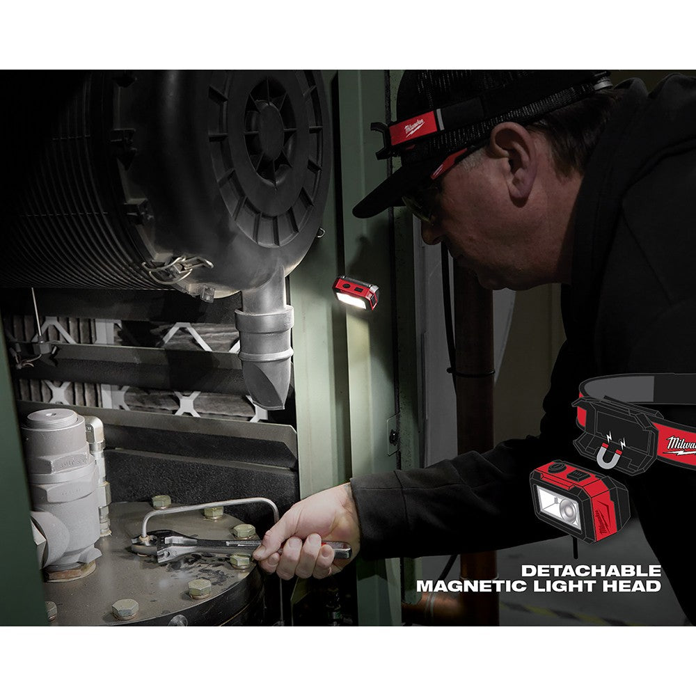Rechargeable Magnetic Headlamp with Task Light - Milwaukee MILW 2012R