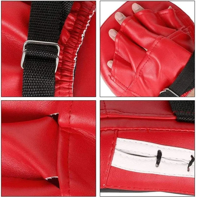 Boxing Focus Mitts Training Gloves with Adjustable Strap - Curved Punching Pads
