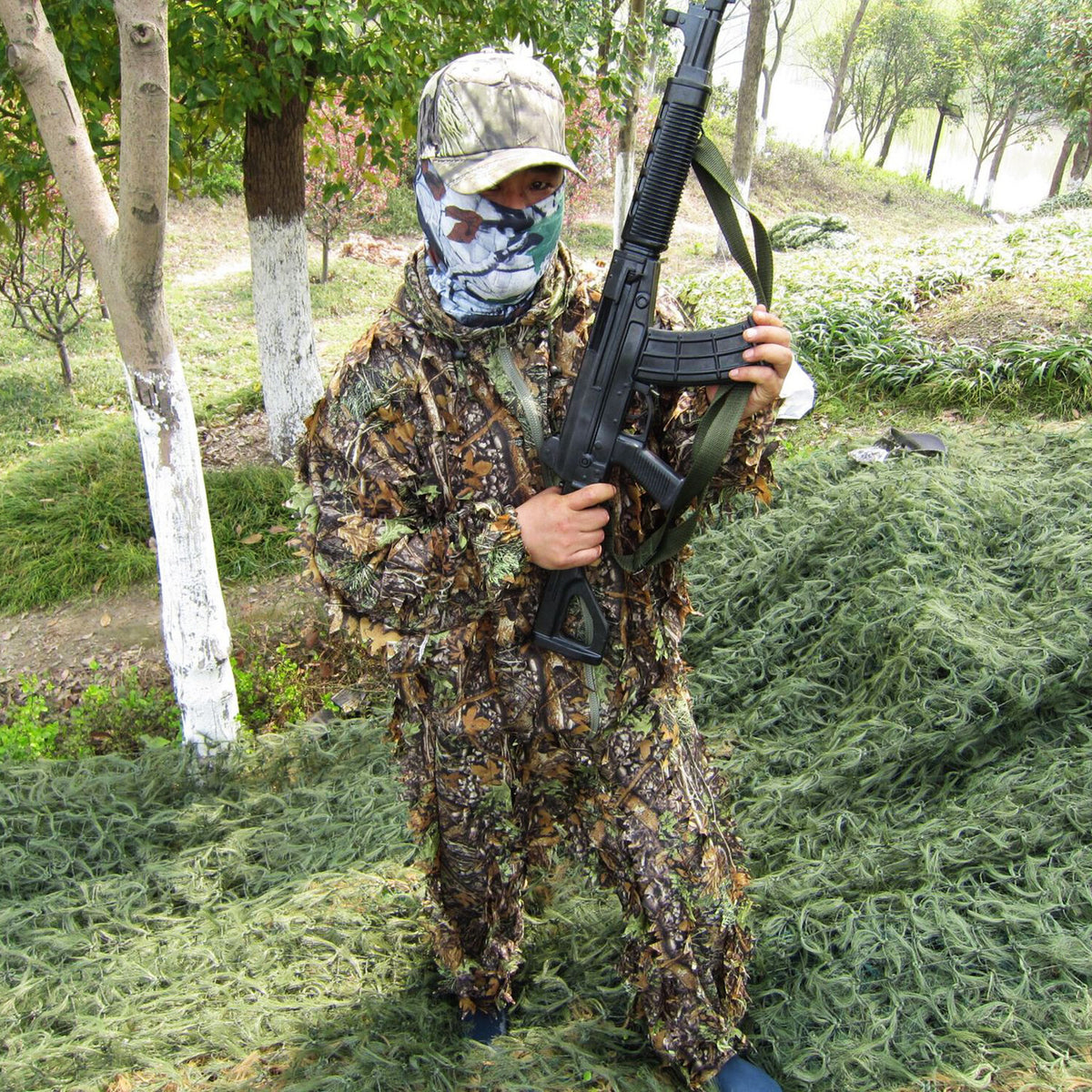 Camouflage Ghillie Suit Set for Hunting & Wildlife Photography