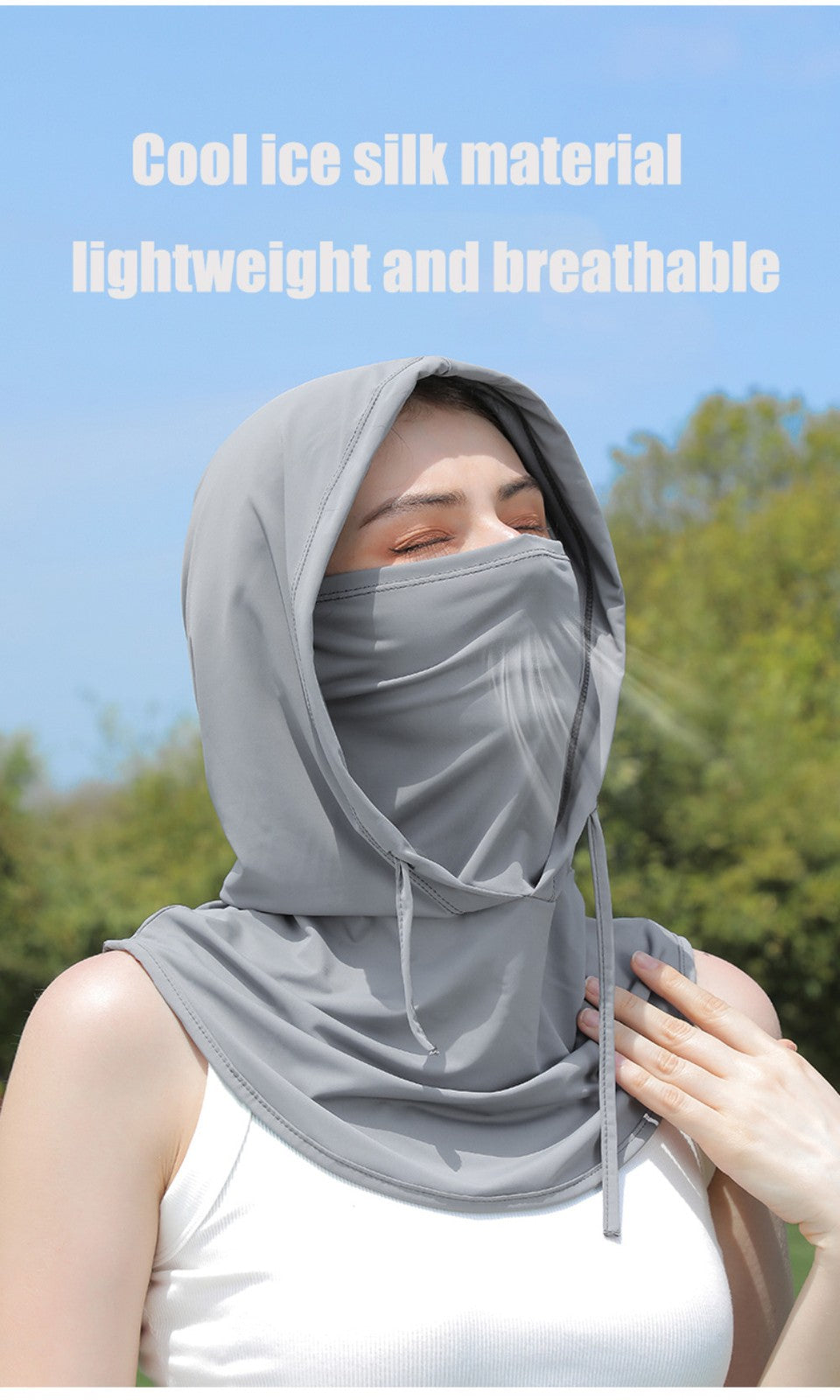 Cooling 3-in-1 Face Mask Sun Shield UV Protection Balaclava for Outdoor Sports