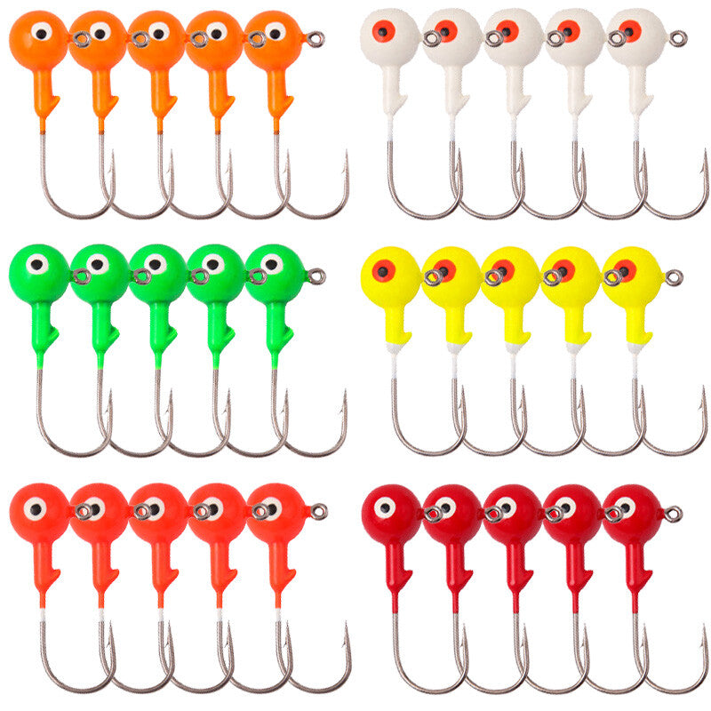 100Pcs Lead Jig Heads Fishing Hooks for Crappie Bass Lures Tackle