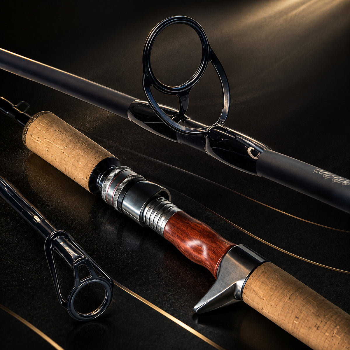 Ice Fishing Rod 46-Inch Premium Carbon Fiber for Lake Trout & Mackinaw