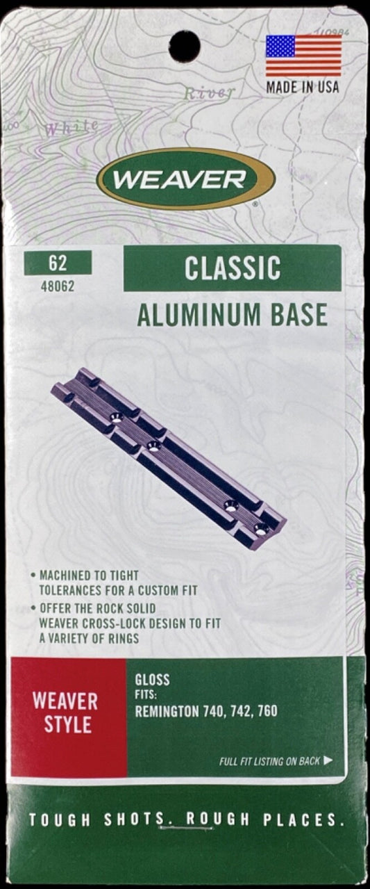 Weaver One-Piece Scope Base for Remington 740/742/760 Rifles - Gloss Black