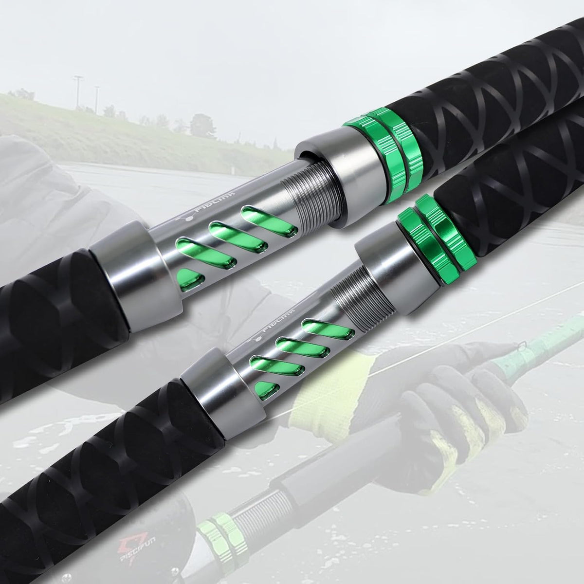 Heavy Duty Catfish Fishing Rod - Portable 1/2/3 Piece Casting Pole