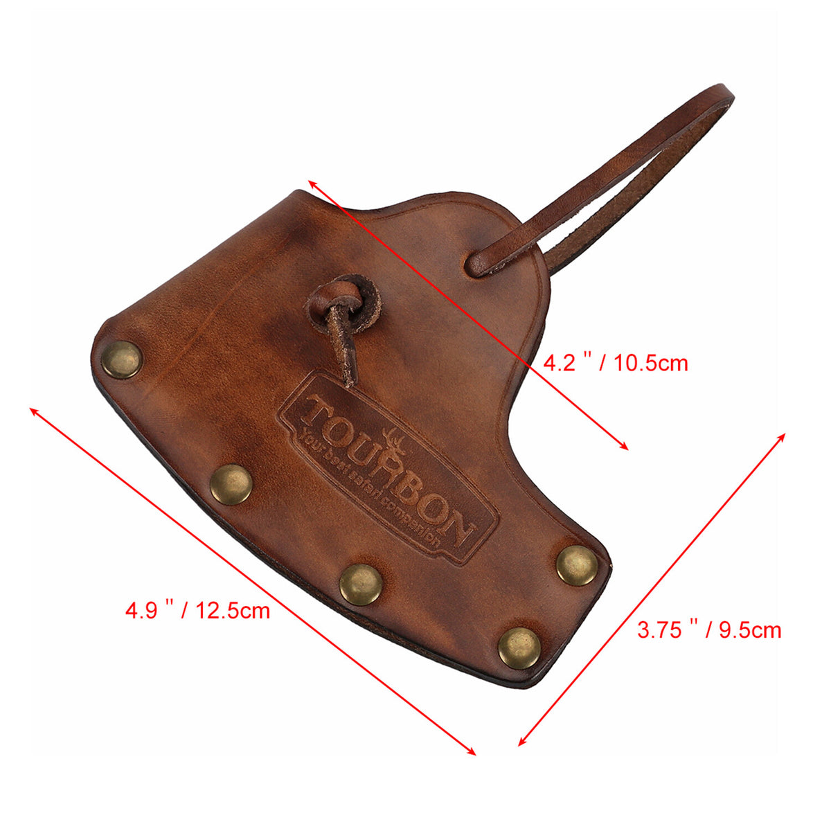 Leather Camping Axe Sheath with Lanyard - Fits Single Bit Hatchet