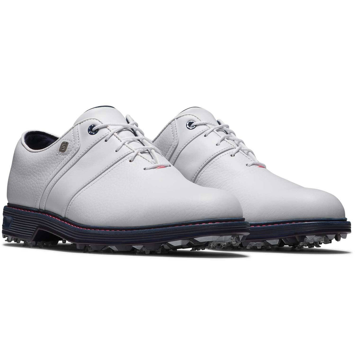 Men's Waterproof Golf Shoes Packard Series White Navy Pink - All Sizes